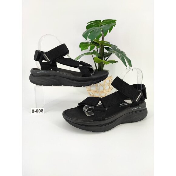 Skechers Men's Sport D’lux Walker Black Sandals Size 8 US - Picture 1 of 9